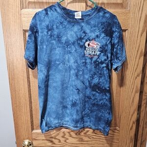 Vintage George Strait Blue Tie-Dye Men's T-Shirt